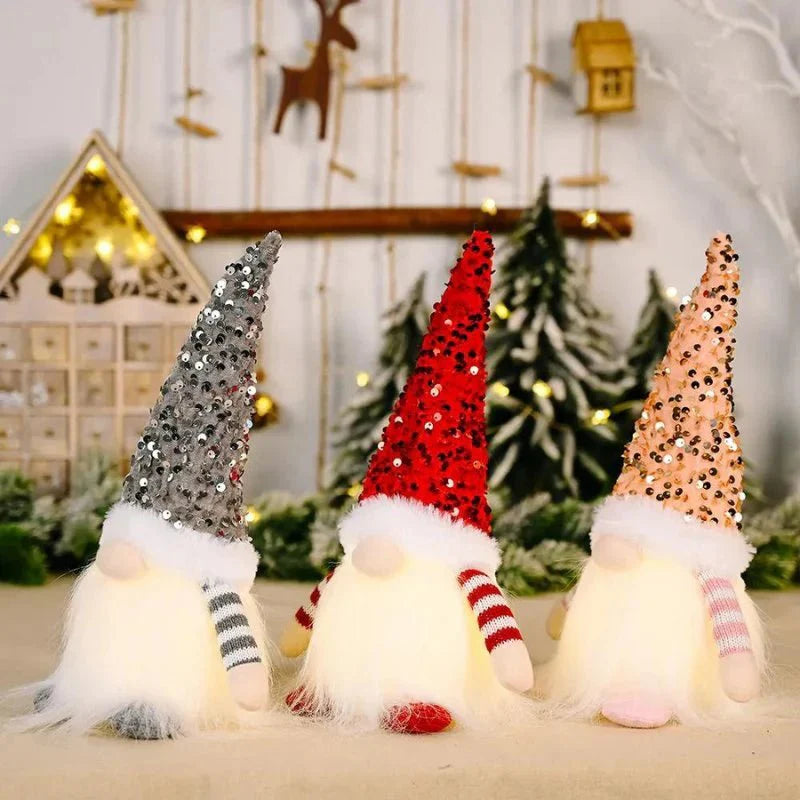 Décoration de Noël gnome illuminé