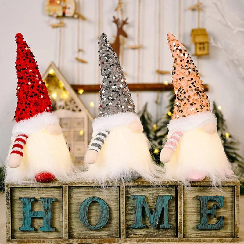 Décoration de Noël gnome illuminé