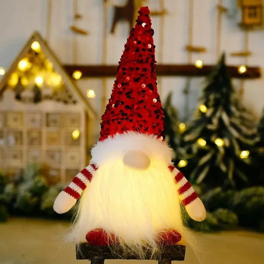 Décoration de Noël gnome illuminé