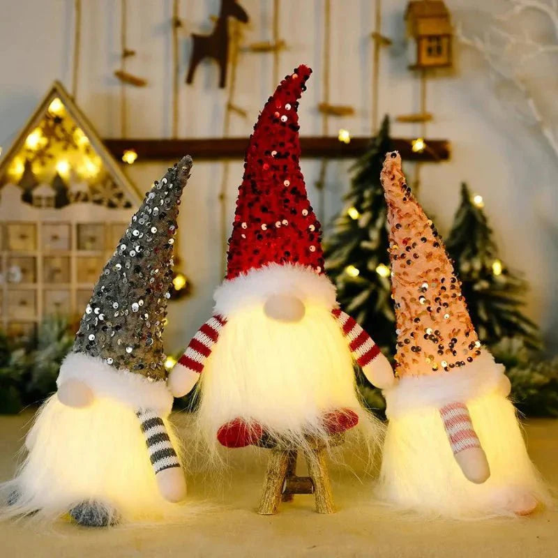 Décoration de Noël gnome illuminé