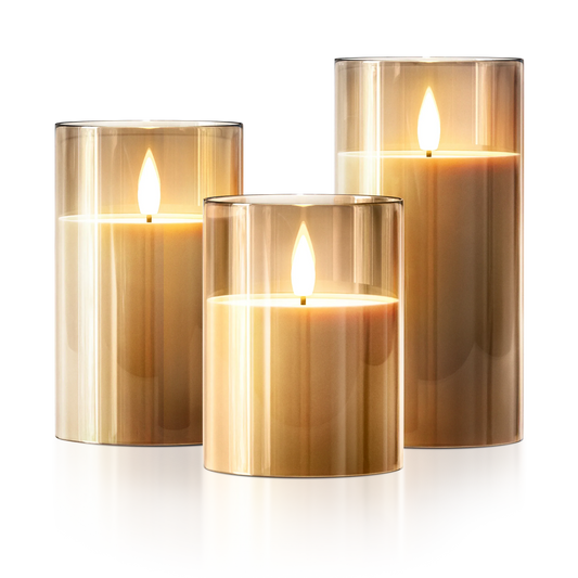 Bougies sans flamme et sans fil (ensemble de 3)
