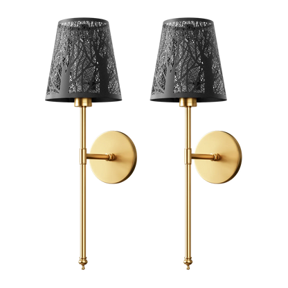 Appareils muraux métalliques sans fil (ensemble de 2)