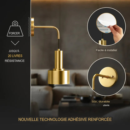 Appliques murales sans fil Glowdrop (ensemble de 2 + 2 ampoules offertes)