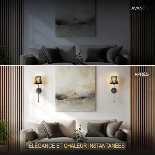 Appareils muraux métalliques sans fil (ensemble de 2)