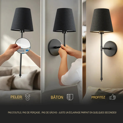 Appareils muraux métalliques sans fil (ensemble de 2)