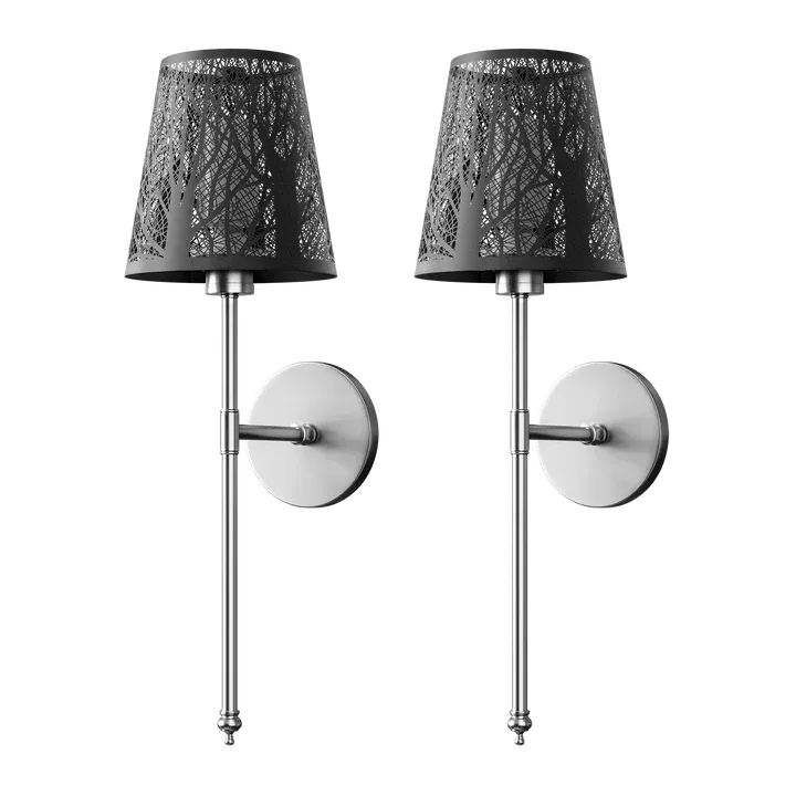 Appareils muraux métalliques sans fil (ensemble de 2)