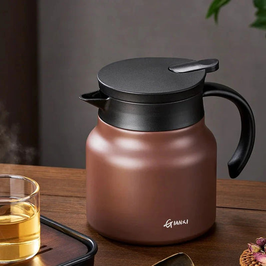Théière Isotherme avec Infuseur Intégré et Doublure en Céramique et Acier Inoxydable
