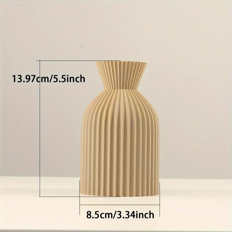 Ensemble de 2 Vases en Plastique Japandi – Pièce Maîtresse