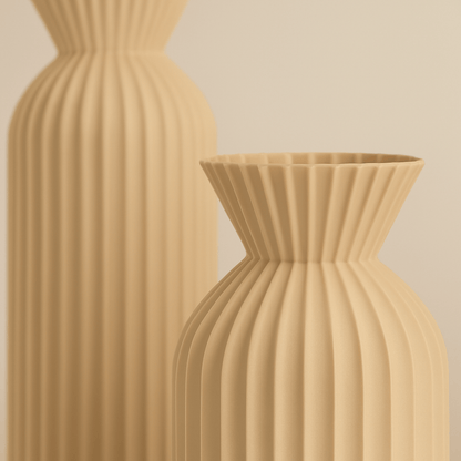 Ensemble de 2 Vases en Plastique Japandi – Pièce Maîtresse