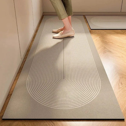 Tapis Japandi en suède imperméable et antidérapant