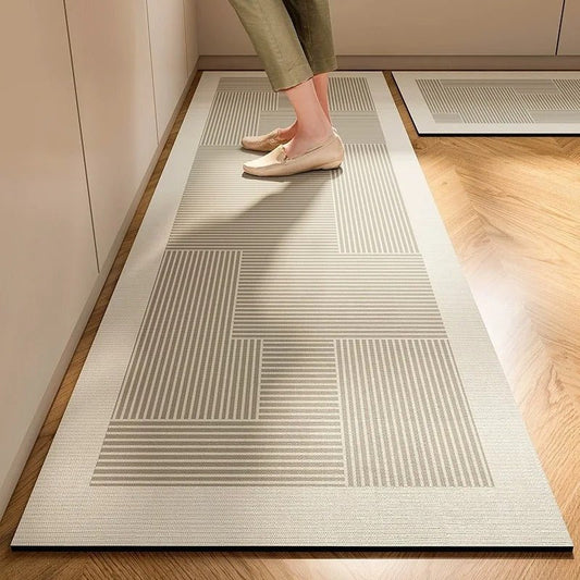 Tapis Japandi en suède imperméable et antidérapant