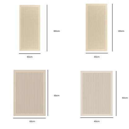 Tapis Japandi en suède imperméable et antidérapant