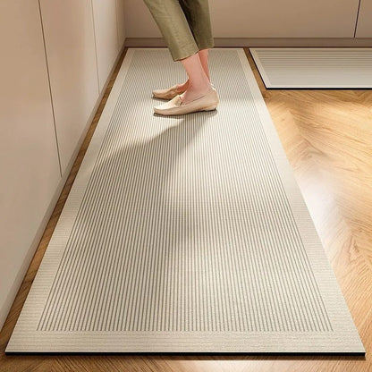 Tapis Japandi en suède imperméable et antidérapant