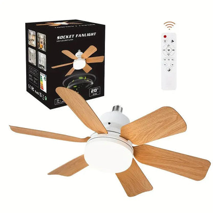 Ventilateur de Plafond LED avec Télécommande – Installation Sans Câblage