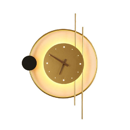 Horloge murale à cadre métallique avec rétroéclairage LED