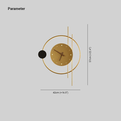 Horloge murale à cadre métallique avec rétroéclairage LED