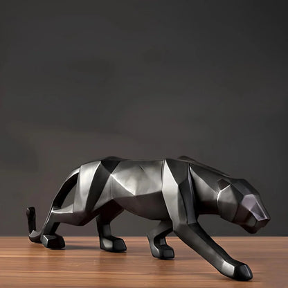 Sculpture de panthère en résine minimaliste
