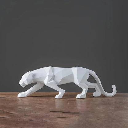 Sculpture de panthère en résine minimaliste