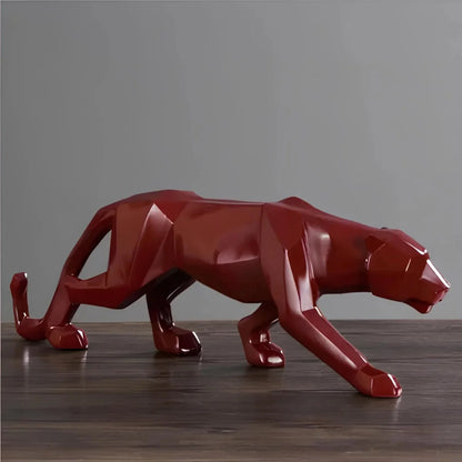 Sculpture de panthère en résine minimaliste