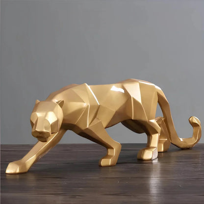 Sculpture de panthère en résine minimaliste