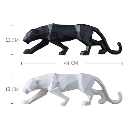 Sculpture de panthère en résine minimaliste