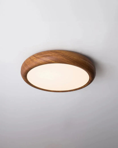 Plafonnier LED moderne en noyer