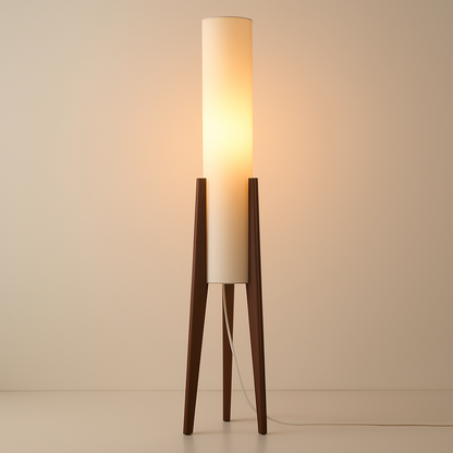 Lampadaire en bois naturel | Lampe sur pied style bohème