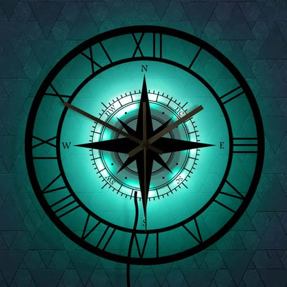 Horloge murale boussole nautique – Design luxueux et élégant & artisanat de précision