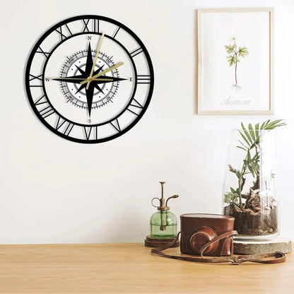 Horloge murale boussole nautique – Design luxueux et élégant & artisanat de précision