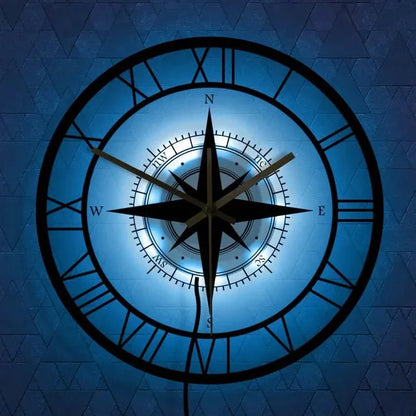 Horloge murale boussole nautique – Design luxueux et élégant & artisanat de précision