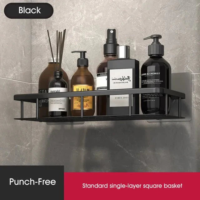 Étagère d’angle de salle de bain sans perçage – Rangement élégant et pratique pour la douche