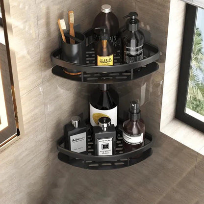 Étagère d’angle de salle de bain sans perçage – Rangement élégant et pratique pour la douche