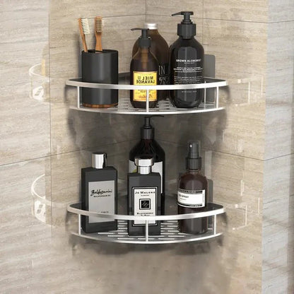 Étagère d’angle de salle de bain sans perçage – Rangement élégant et pratique pour la douche