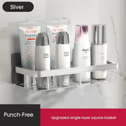 Étagère d’angle de salle de bain sans perçage – Rangement élégant et pratique pour la douche