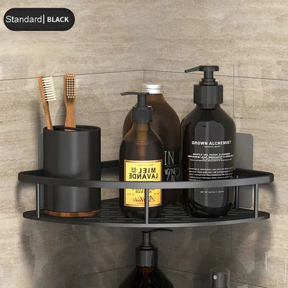 Étagère d’angle de salle de bain sans perçage – Rangement élégant et pratique pour la douche