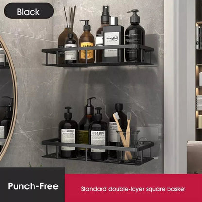 Étagère d’angle de salle de bain sans perçage – Rangement élégant et pratique pour la douche