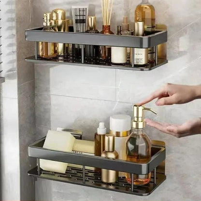 Étagères de salle de bain sans perçage – Gain de place et installation facile