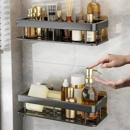 Étagères de salle de bain sans perçage – Gain de place et installation facile
