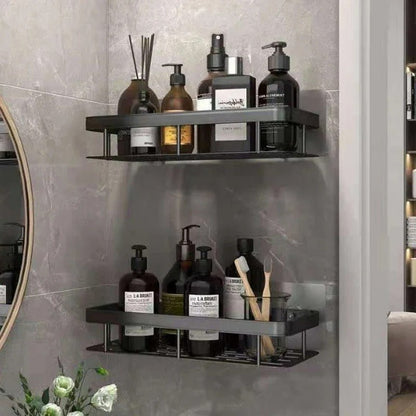 Étagères de salle de bain sans perçage – Gain de place et installation facile