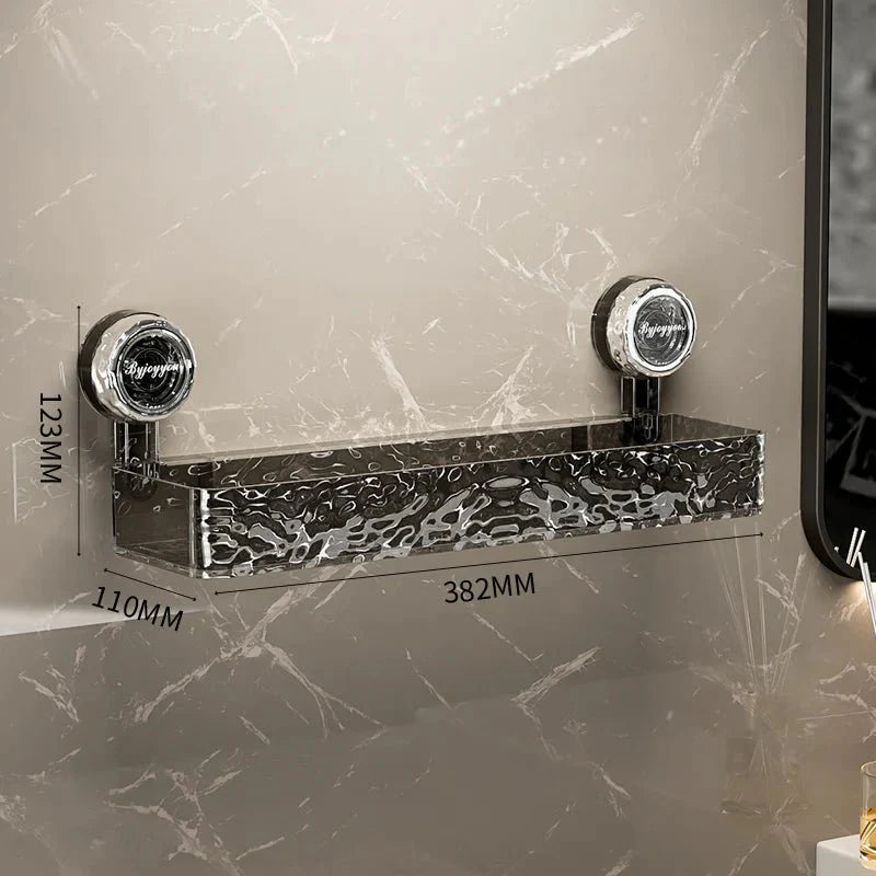 Rangement mural sans perçage – Ventouses puissantes pour salle de bain