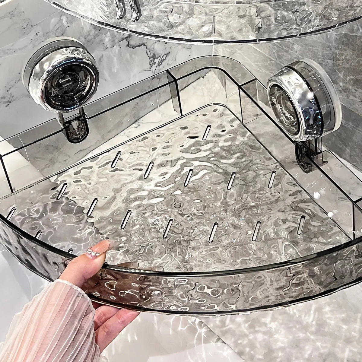 Rangement mural sans perçage – Ventouses puissantes pour salle de bain