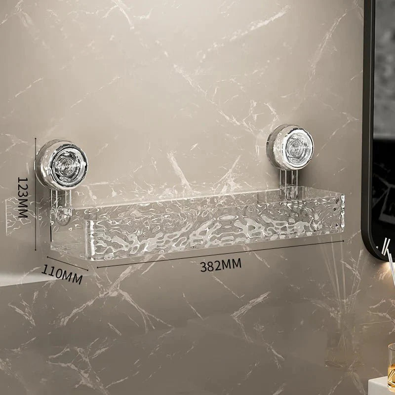 Rangement mural sans perçage – Ventouses puissantes pour salle de bain