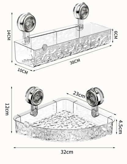 Rangement mural sans perçage – Ventouses puissantes pour salle de bain