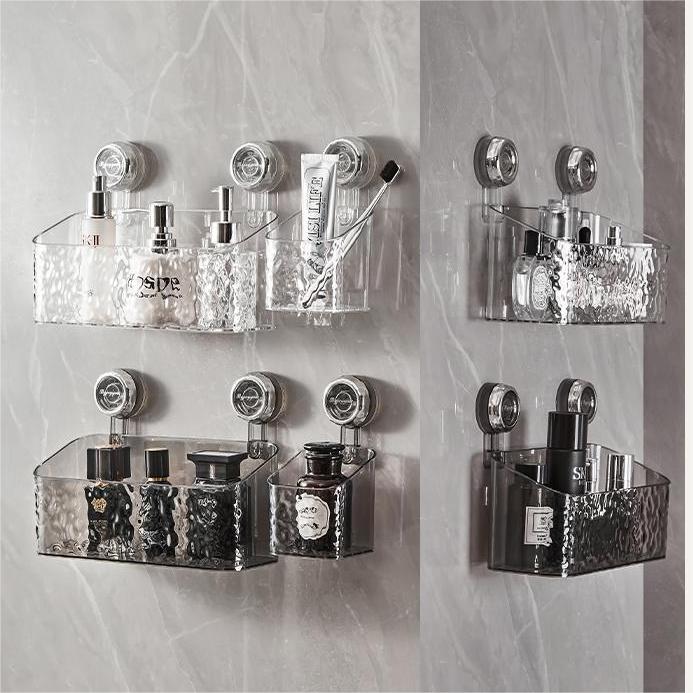 Rangement mural sans perçage – Ventouses puissantes pour salle de bain