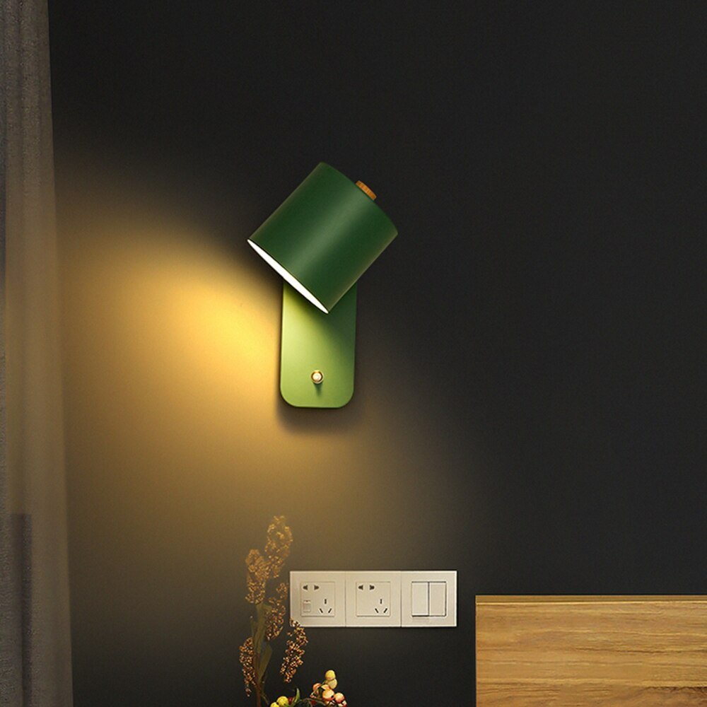 Applique murale LED nordique avec interrupteur