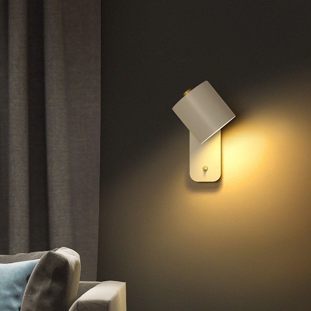 Applique murale LED nordique avec interrupteur