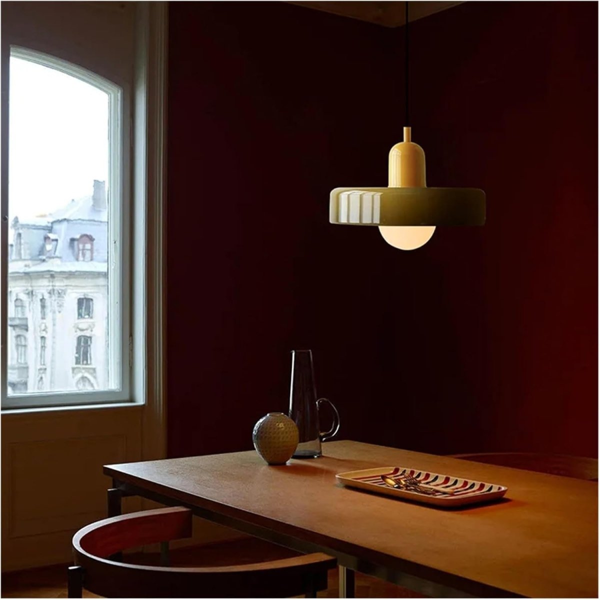 Lustre rétro nordique en verre pour salon et salle à manger