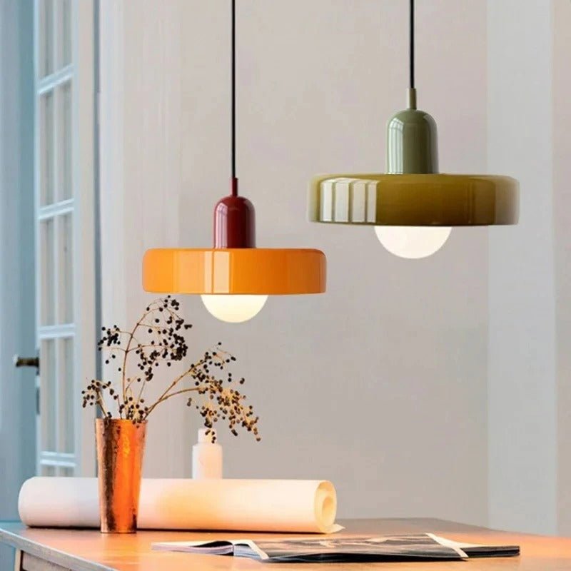 Lustre rétro nordique en verre pour salon et salle à manger