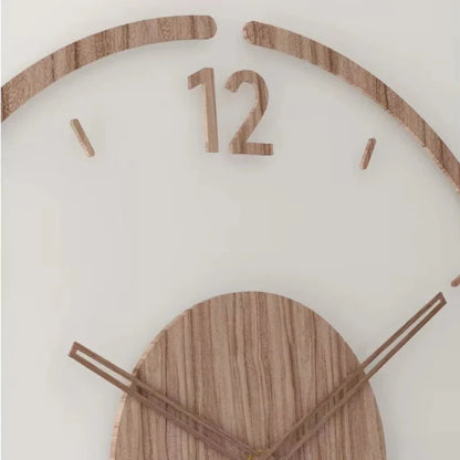 NordWood - Horloge murale en bois scandinave
