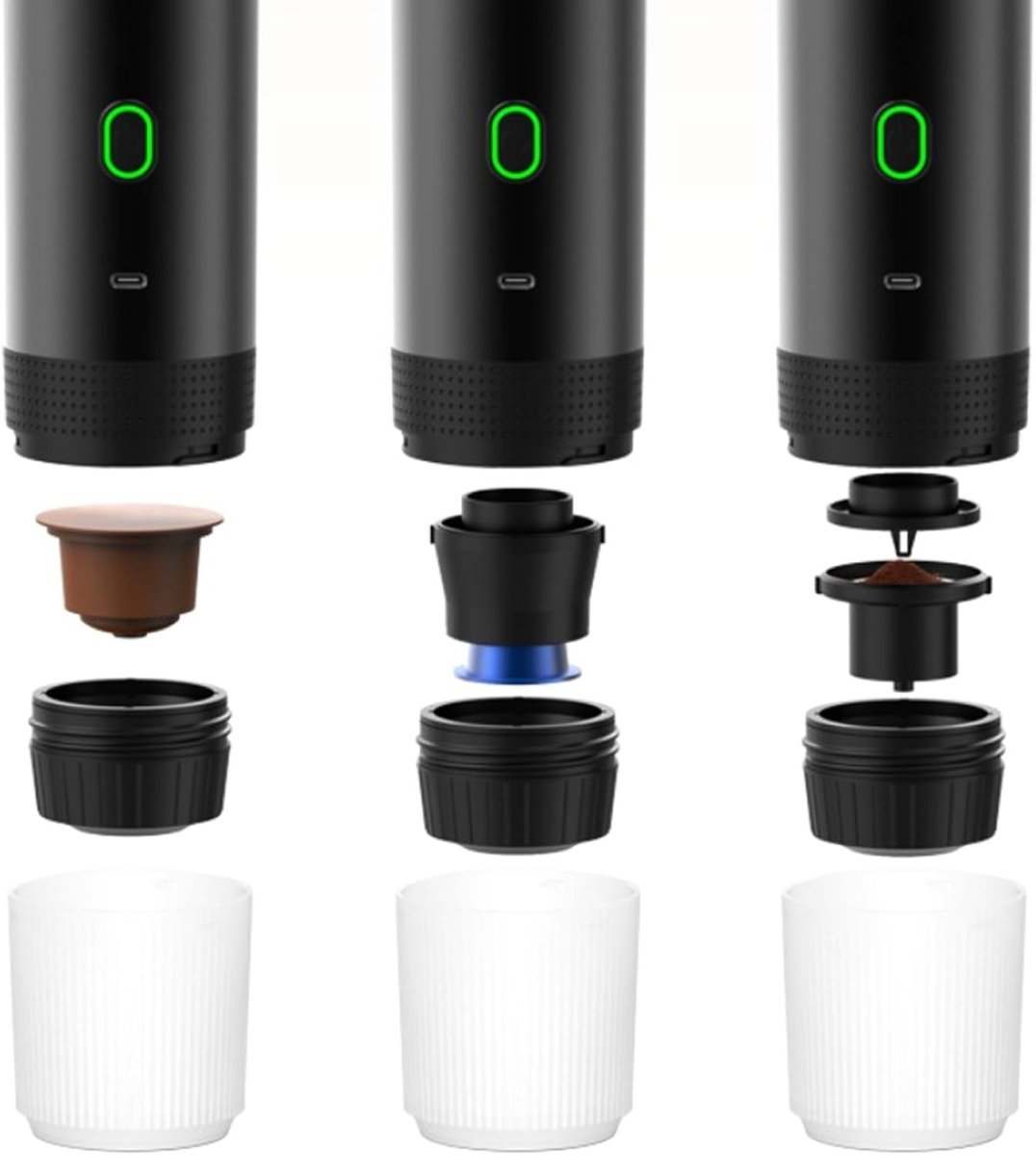Machine à café portable 3-en-1 pour camping – Capsules et café en poudre